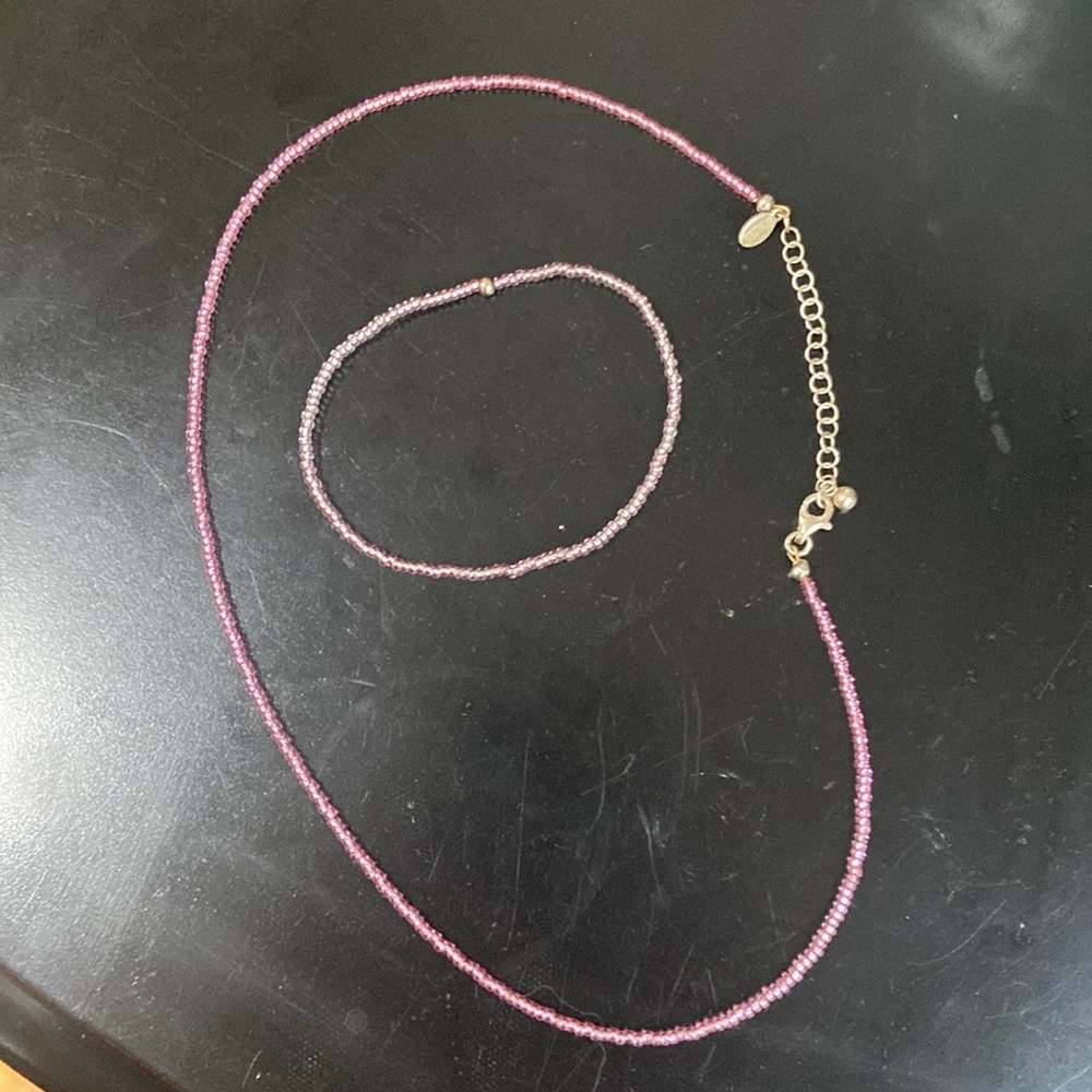 Pink Rachel Lynn by Corri Lynn necklace including matching bracelet